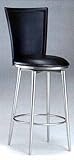 Bristol Black Vinyl Swivel Bar Stools 1 Pair