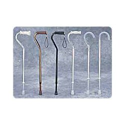 Aluminum Adjustable. Cane with Locking Silencer, Br. Silver (GU5370) Category: Ambulatory Aids