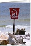No Swimming, Blank card Card