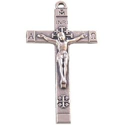 44x23 mm Pewter rosary crucifix - Jerusalem Cross (1.7x0.9")