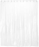 Carnation Home Fashions 72-Inch Wide by 78-Inch Long Vinyl Shower Curtain Liner, Frosted Clear