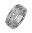 Titanium Ring with Cubic Zirconia - Size: 8-12