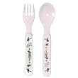 Fork Spoon Set Baby Cie La Jungle: Jungle Yellow Melamine Colorful Melamine Dinnerware with wording