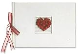SOLO DESIGN Gstealbum BIANCO wei - Gstebuch - handgeschpftes Papier - 24x16cm