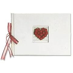 SOLO DESIGN Gästealbum BIANCO weiß - Gästebuch - handgeschöpftes Papier - 24x16cm