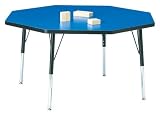 Jonti-Craft 6428JCA187 KYDZ ACTIVITY TABLE - OCTAGON - 48 INCH x 48 INCH, 24 INCH - 31 INCH HT - YELLOW