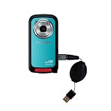 Retractable USB Cable for the Toshiba Camileo BW10 Waterproof HD Camcorder with Power Hot Sync and Charge capabilities - uses Gomadic TipExchange Technology