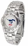 Southern Methodist (SMU) Mustangs Ladies Sport Watch with Stainless Steel Band