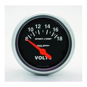 Auto Meter 3391 SPORT-COMP Voltmeter Gauge