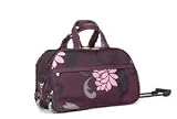 from bags326 Ladies Plum 25 Twin Handle Wheeled Holdall Weekend Bag, Maternity Bag, Hospital Bag, Baby Bag (IDEAL TRAVEL FLIGHT BAG HOLIDAY SPORT GYM BAG,)