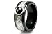 Jewelry : Edward Mirell Black Titanium and Sterling Silver Mediterranean Black Star Sapphire Ring