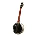 Musical Instruments : Black Face 6 String Cumbus Guitar w/ Soft Case