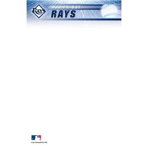 Turner MLB Tampa Bay Rays Notepads, 5 x 8 Inches, 2 Packs (8170343)