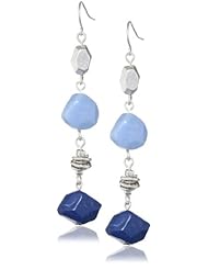 Kenneth Cole New York "Oceans Blue" Semiprecious Bead Linear Drop Earrings