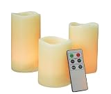 Wax Flameless Candles with Timer and Remote Control