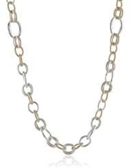 Napier "Glitter Links" Two-Tone Open Link Strand Necklace, 40"