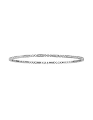 0.54 total carat Round Brilliant Cut Diamond Bangle in 14k White Gold