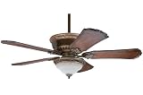 Hunter Ceiling Fans 23919 Burcham Fan Brushed Walnut Light Kit Indoor Fan 52 Carved Wood