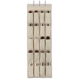 Whitney Design 01882 20-Pocket Over-the-Door Canvas Shoe Organizer