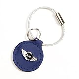 MINI Cooper Blue Leather Cable Key Chain