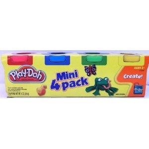 Play-doh Mini/Travel 4 Pack (Yellow, Green, Blue, Red)