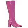 PINK GOGO 60s 70s HIPPY LADY FANCY DRESS BOOTS - SIZE UK 6 & 6.5 & 7