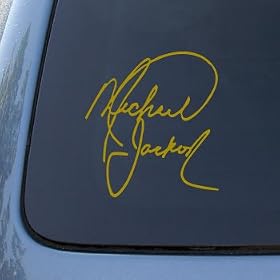 MICHAEL JACKSON SIGNATURE - Vinyl Decal Sticker #1916 | Vinyl Color: Gold