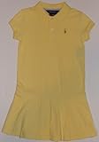 Ralph Lauren Girls Jody Pleated Polo Dress with Multi-colored Polo Pony Logo