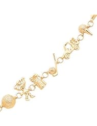 14K Yellow Gold Polished Finish Golf Bracelet