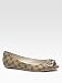 Women's Gucci Sunset Open-Toe Ballet Flats - Beige-Ebony