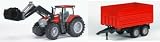 Bruder 01917 véhicules sans piles - Tracteur McCormick XTX 165 avec Fourche et Remorque