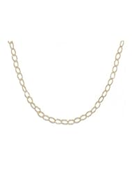 MMA Silver - 16 inch 14/20 Gold Filled Oval Textured Link Necklace