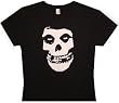 MISFITS - Deep - Black 30s cotton Women's / Girls Jersey T-shirt (Girlie / Babydoll)