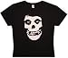 MISFITS - Deep - Black 30s cotton Women's / Girls Jersey T-shirt (Girlie / Babydoll)