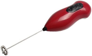 Dr Butler Electric Power Hand Mixer Milk Cream Coffee Shake Frother Whisk Mixer Egg Beater Foamer (Red)