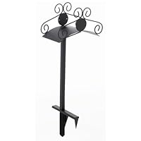 Liberty Garden Products 645 Ornamental 125-Foot Capacity Two Point Steel Garden Hose Stand Black