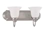Nuvo Lighting 60/3322 Ballerina 2-Light 18-inch Vanity with Frosted Glass Shade, Brushed Nickel