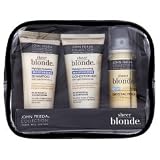 John Frieda SHEER BLONDE Mini Travel Gift Set for Girls and Women Great for Birthday and Christmas Shampoo Conditioner and Hairspray