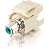 C2G / Cables to Go 03343 Snap-In Green RCA Keystone Insert Module (Ivory)