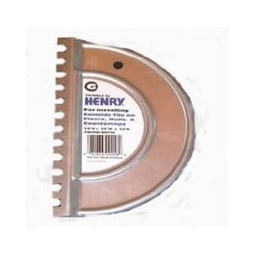 Henry, Ww Company FP0TRWL00G Square Notch G Trowel 1/4"x1/4" (Pack of 6)