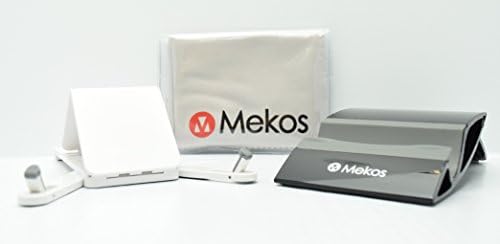 Two Tablet Stands Dual Angle Black Multi Angle White with 14 X 14 High Quality Microfiber Cleaning Cloth Portable Foldable Ipad Stick Stand Black Desktop Phone Dock Tablet Stand Mount Cradle