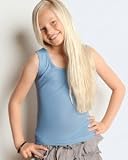 Bella Girl Ringspun Cotton Fitted Cut Rib Tank. B9080