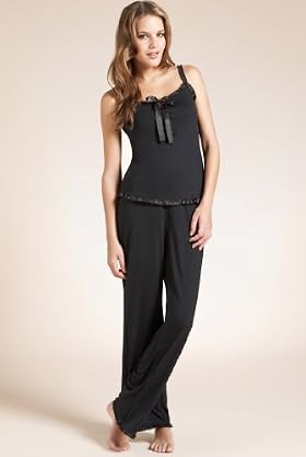 Scoop Neck Frill Pyjamas