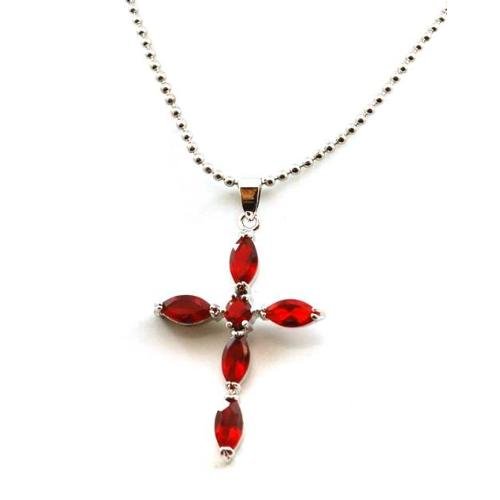 Red Cross Pendant on 18 Chain By TOC