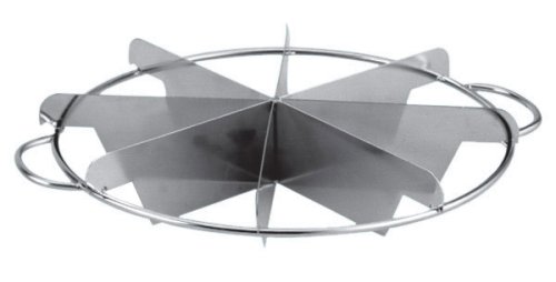 johnson-rose 18/8 stainless steel pie cutter, 6 cuts