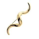 14k Yellow Gold Electroform Brooch