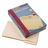 Smead 15230 Smead Interior File Folders, 1/3 Cut, Top Tab, 3/4 Expan, Lgl, Manila, 100/Box