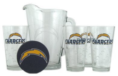 San Diego Chargers Pint Glasses and Beer Pitcher Set | San Diego Chargers Gift Set