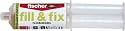 Fisher 502599 fill und fix Flüssigdübel 1x Kartusche, 2x Mischer, 4x Anker