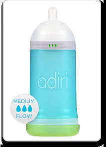 Adiri NxGen Stage 2 Nurser Medium Flow Baby Bottle, Blue, 6-9 Months (Discontinued by Manufacturer)